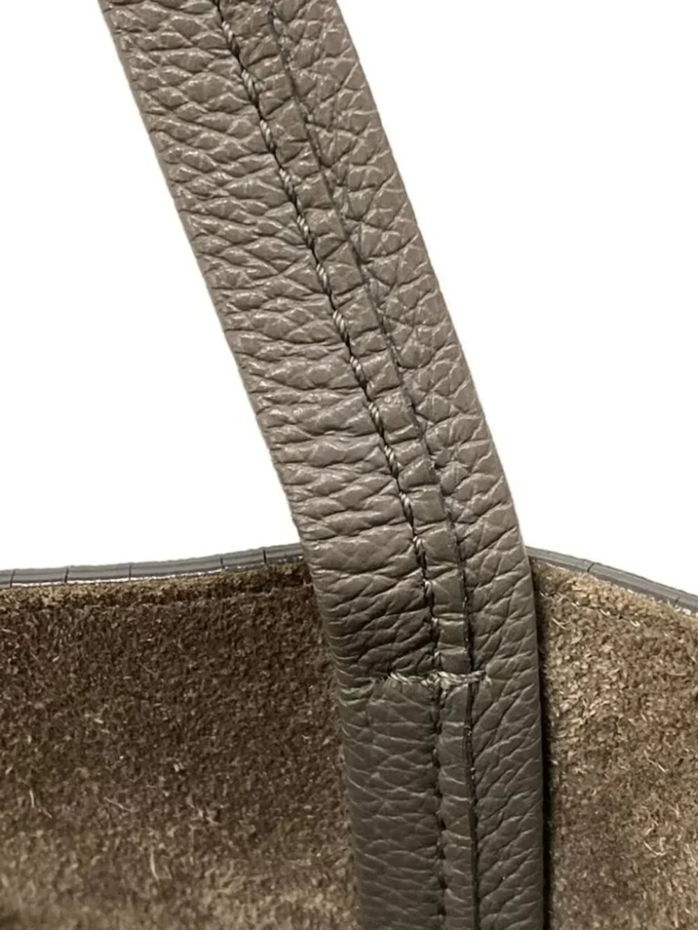 CELINE Cabas Phantom Small With Belt Gray Soft grained calfskin Tote Bag